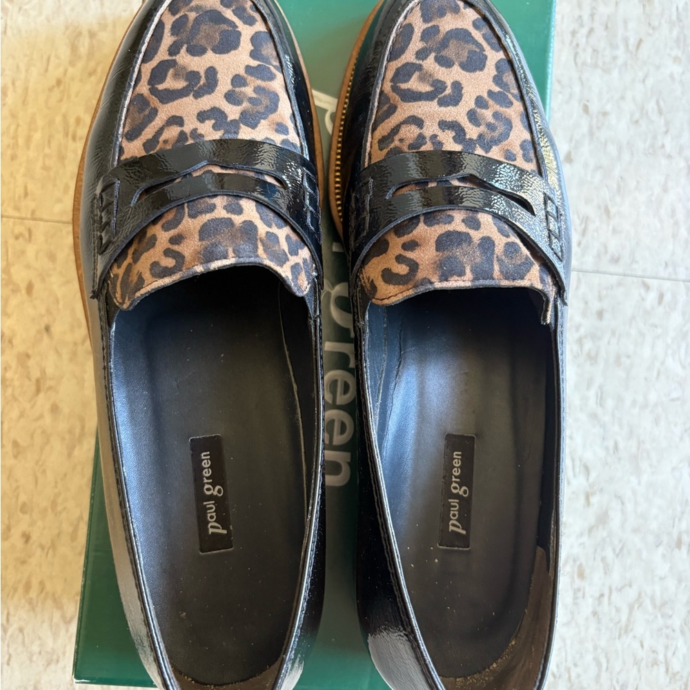 Paul Green Leopard Carrie Loafers